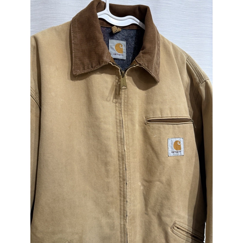 Vtg Carhartt Detroit Blanket Lined Jacket Brown Missing Tag Size 46?